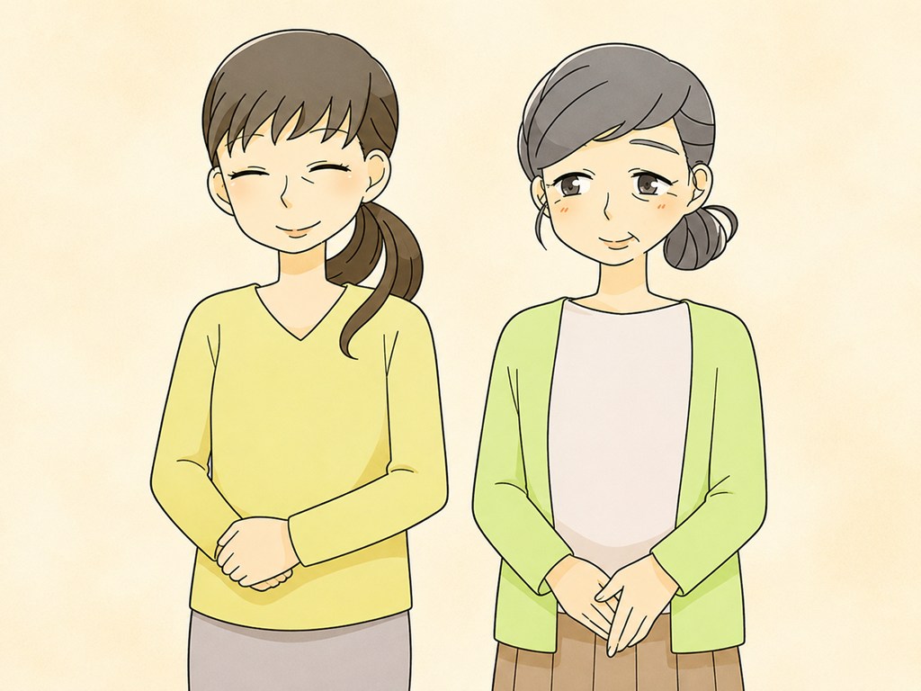 補聴器の助成を利用する高齢の女性と家族
